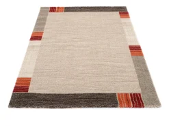 Webteppich Castle Stripe Beige-Dunkelbraun 160 x 230 cm
