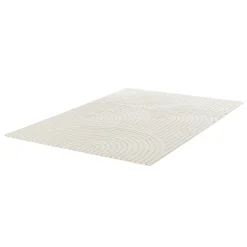 Webteppich Cocoon 3D Geo Design Beige 80 x 150 cm
