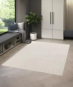 Webteppich Cocoon 3D Karo Design Weiß Grau 80 x 150 cm