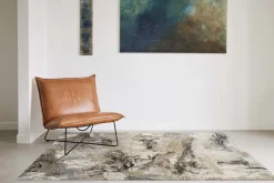 Webteppich Exellenza grau-terrakotta-dunkelgrau 80 x 150 cm