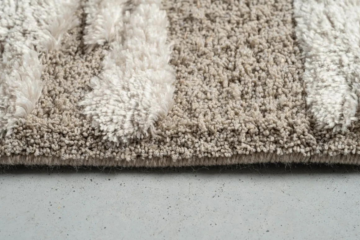 Webteppich Lizardit beige 80 x 150 cm
