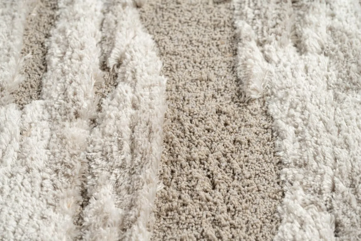 Webteppich Lizardit beige 80 x 150 cm