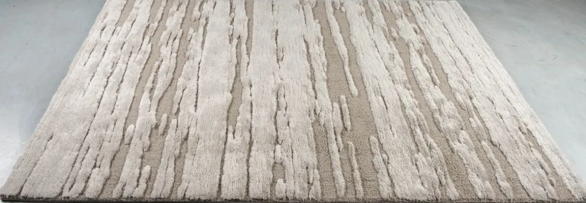 Webteppich Lizardit beige 80 x 150 cm