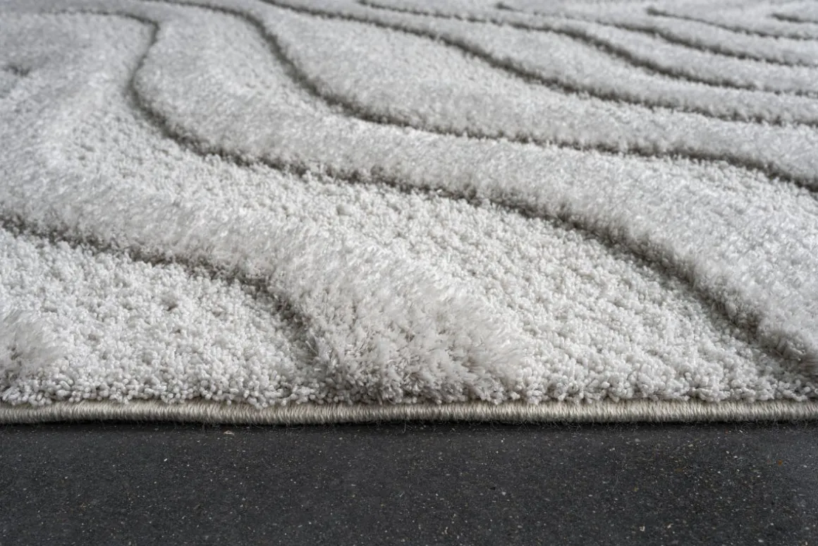 Webteppich Lizardit Creme 133 x 195 cm