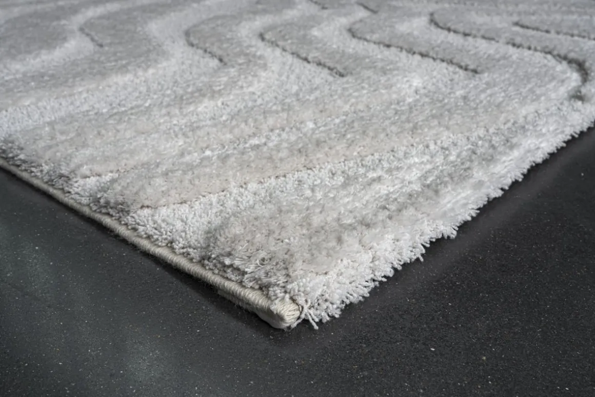 Webteppich Lizardit Creme 133 x 195 cm