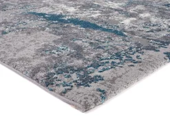 Webteppich Locri Grau-Petrol 200 x 200 cm