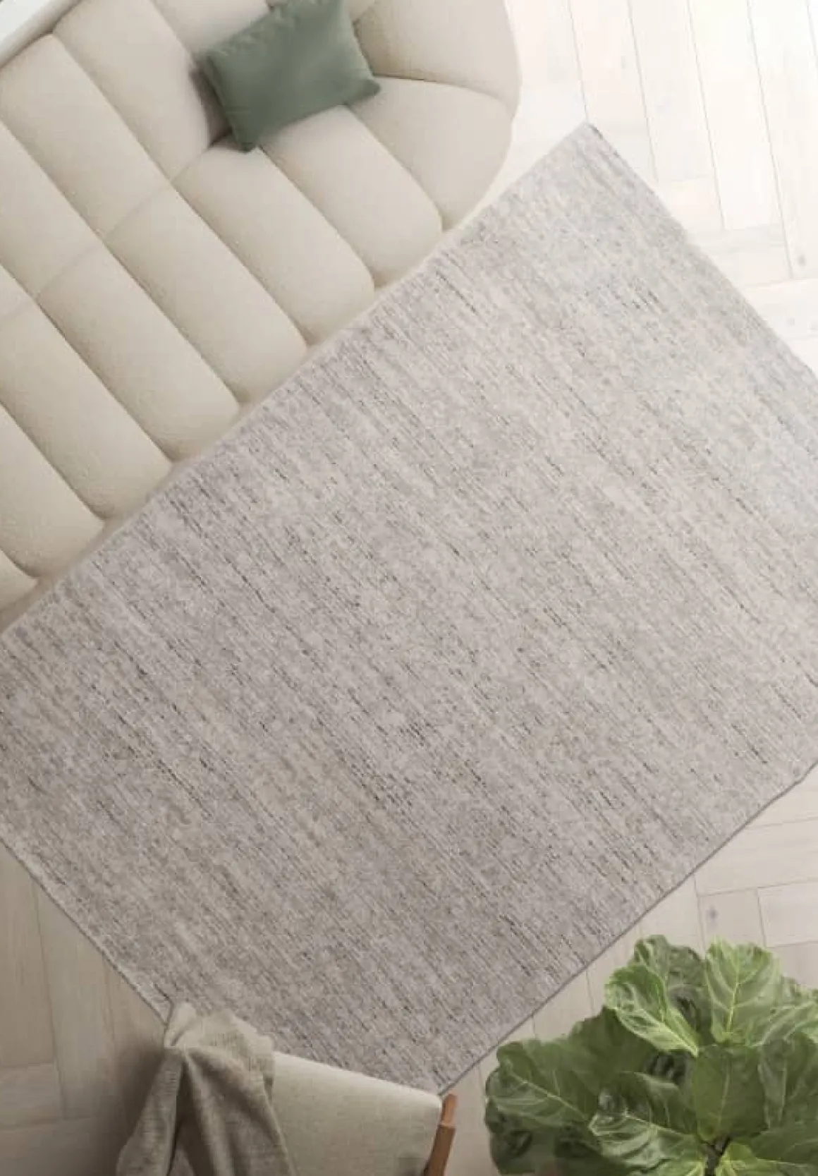 Webteppich Moon Grau 80 x 150 cm