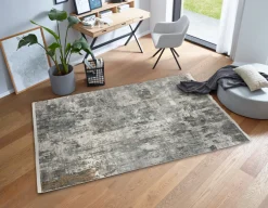 Webteppich Positano Anthrazit-Creme 160 x 230 cm