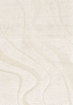 Webteppich Relief Cream 80 x 150 cm