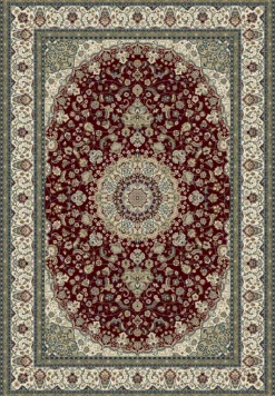 Webteppich Rubin Rot-Creme 240 x 300 cm