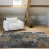 Webteppich Samaria Grau Braun 120 x 170 cm