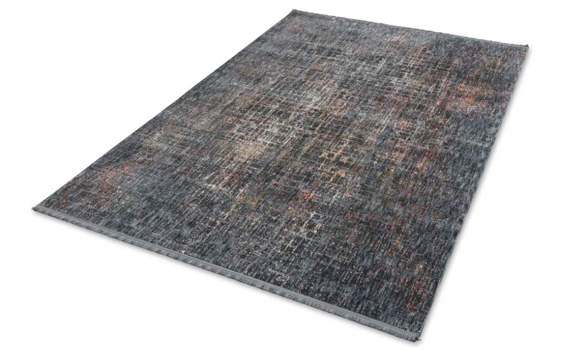 Webteppich Sarezzo Gitter blau 160 x 230 cm