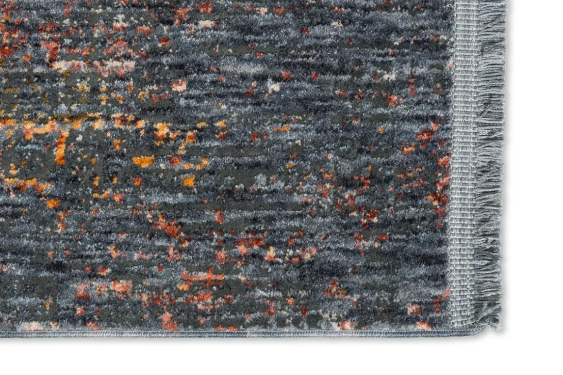 Webteppich Sarezzo Gitter blau 160 x 230 cm