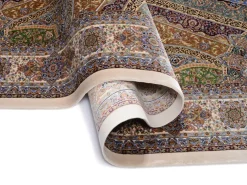 Webteppich Silk Line Ghom Mehrfarbig 80 x 150 cm