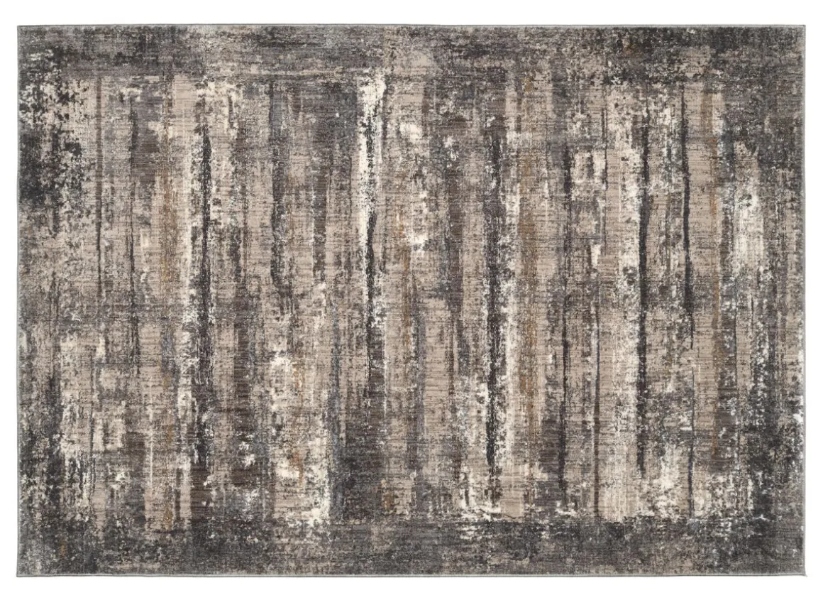 Webteppich Toprak Beige-Grau 116 x 180 cm