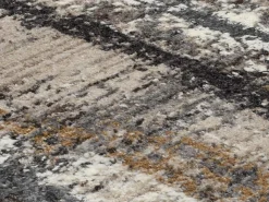 Webteppich Toprak Beige-Grau 116 x 180 cm