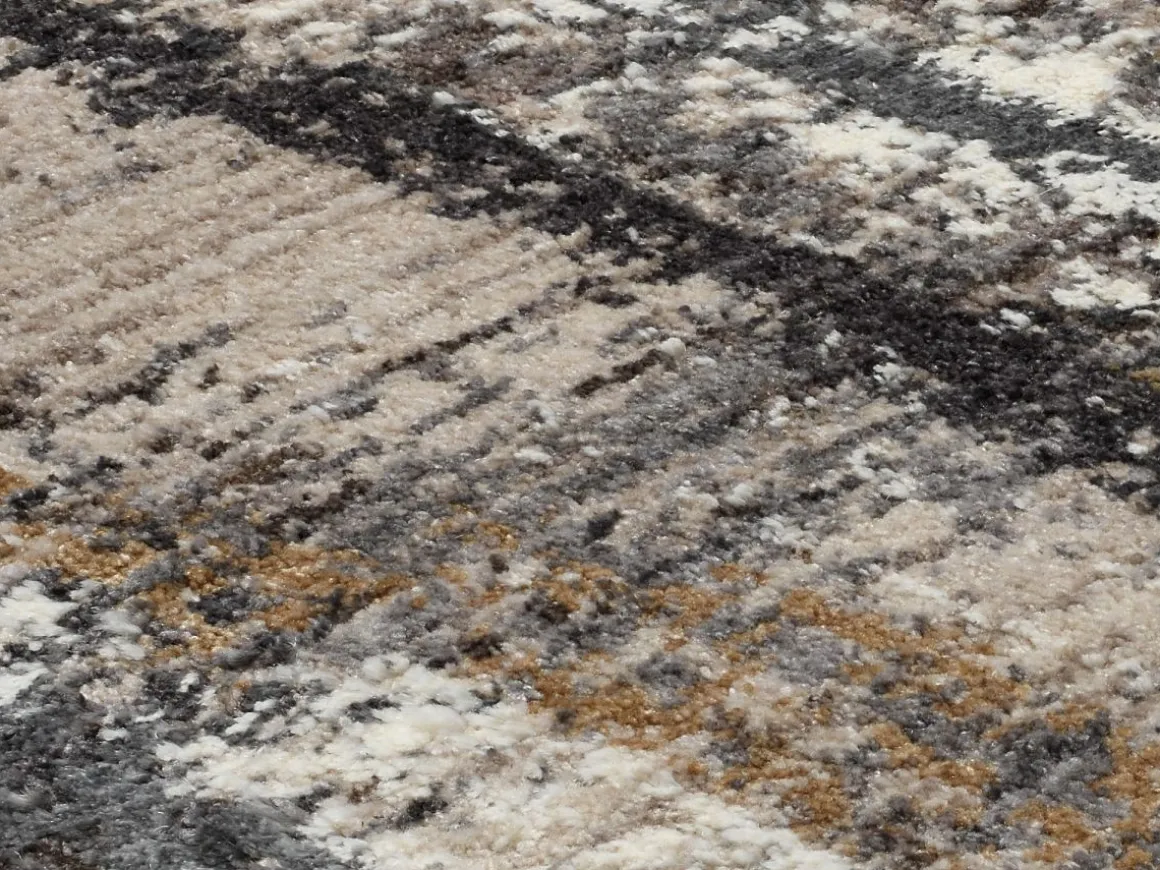 Webteppich Toprak Beige-Grau 116 x 180 cm
