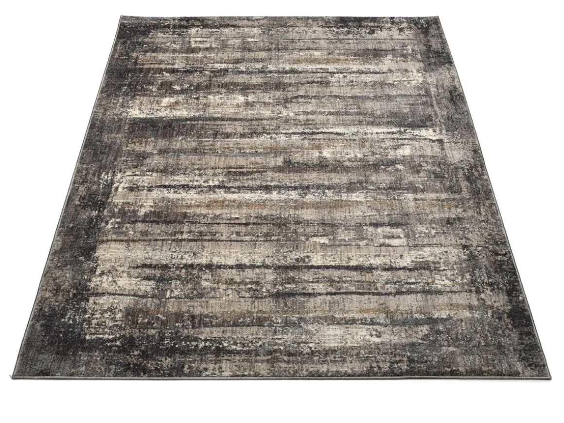 Webteppich Toprak Beige-Grau 116 x 180 cm