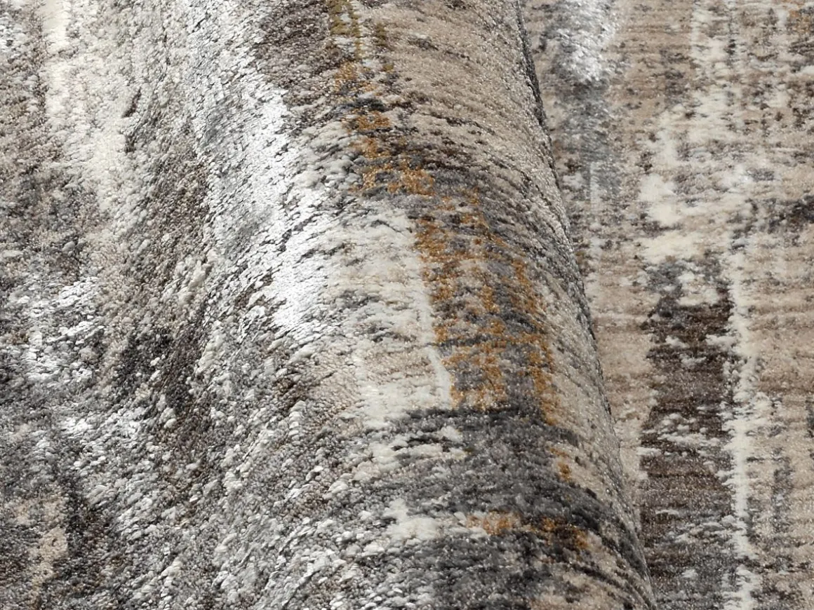 Webteppich Toprak Beige-Grau 116 x 180 cm