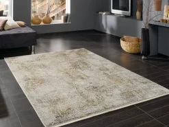 Webteppich Versailles Beige-Gold 67 x 130 cm