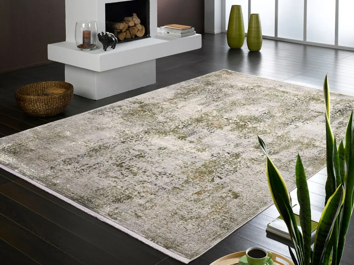 Webteppich Versailles Grau-Grün 200 x 290 cm