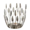 Windlicht aus Metall antiksilber