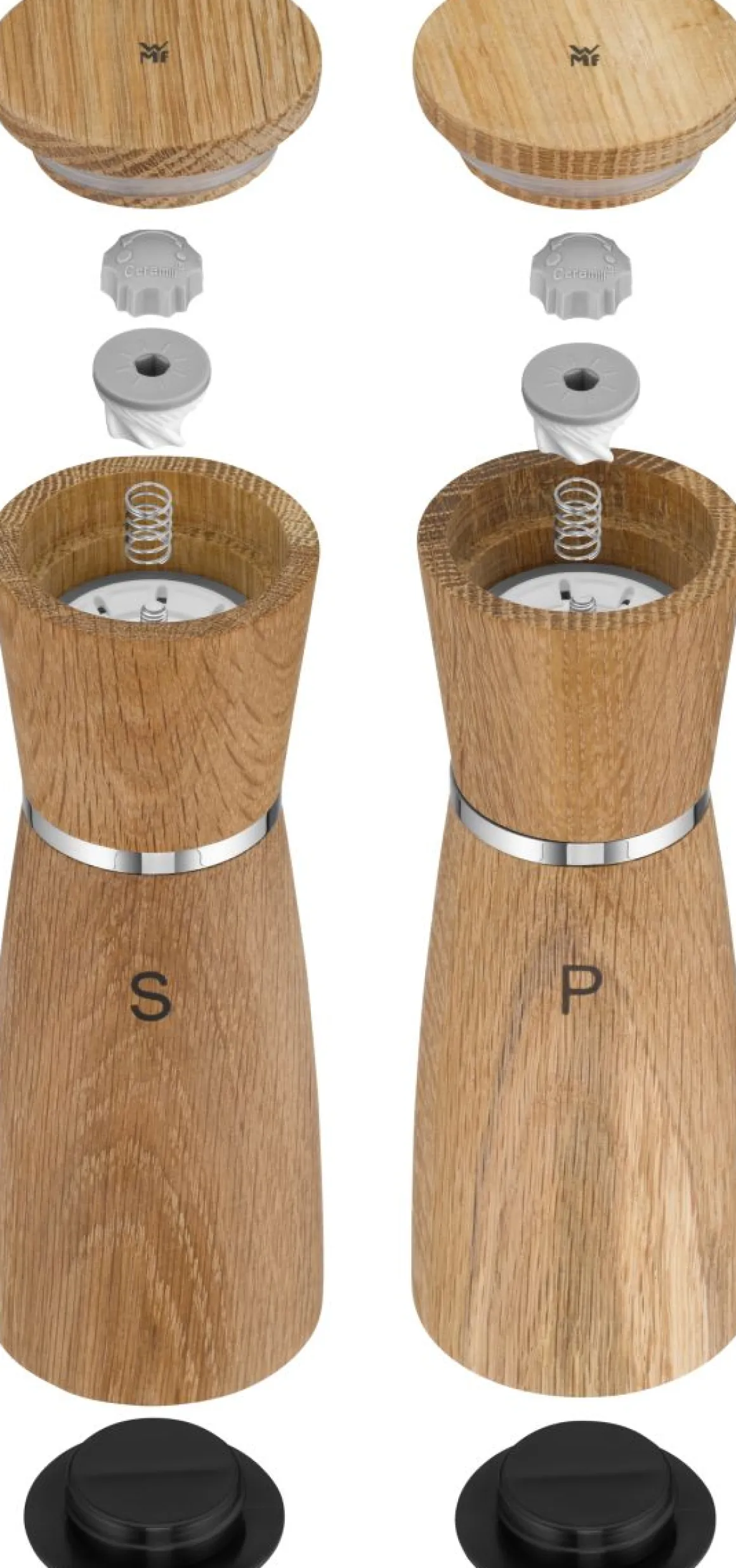 WMF 2-tlg Salz-/ Pfeffermühlen-Set Ceramill Nature