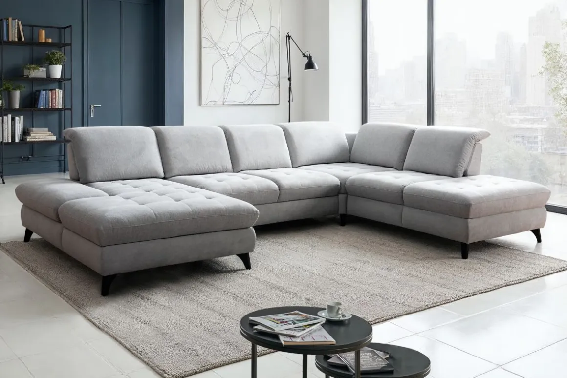Wohnlandschaft Carolina XC Silber