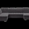 Wohnlandschaft Karina mit Funktionen Grau