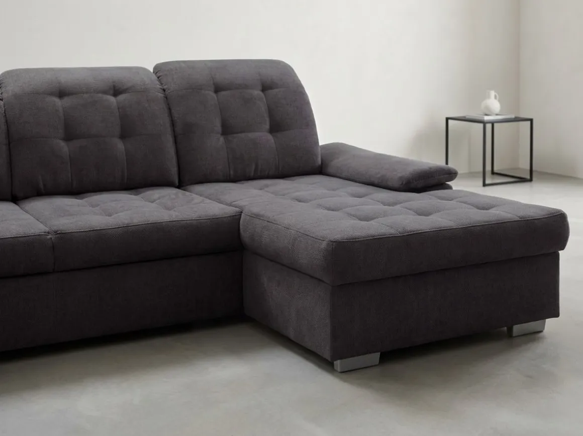 Wohnlandschaft Karina mit Funktionen Grau