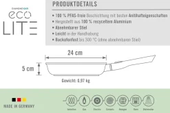 Woll Flachpfanne mit abnehmbarem Griff EcoLite QXR Ø 24 cm