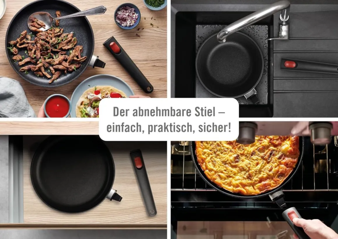 Woll Hochrandpfanne mit abnehmbarem Griff EcoLite QXR Ø 24 cm