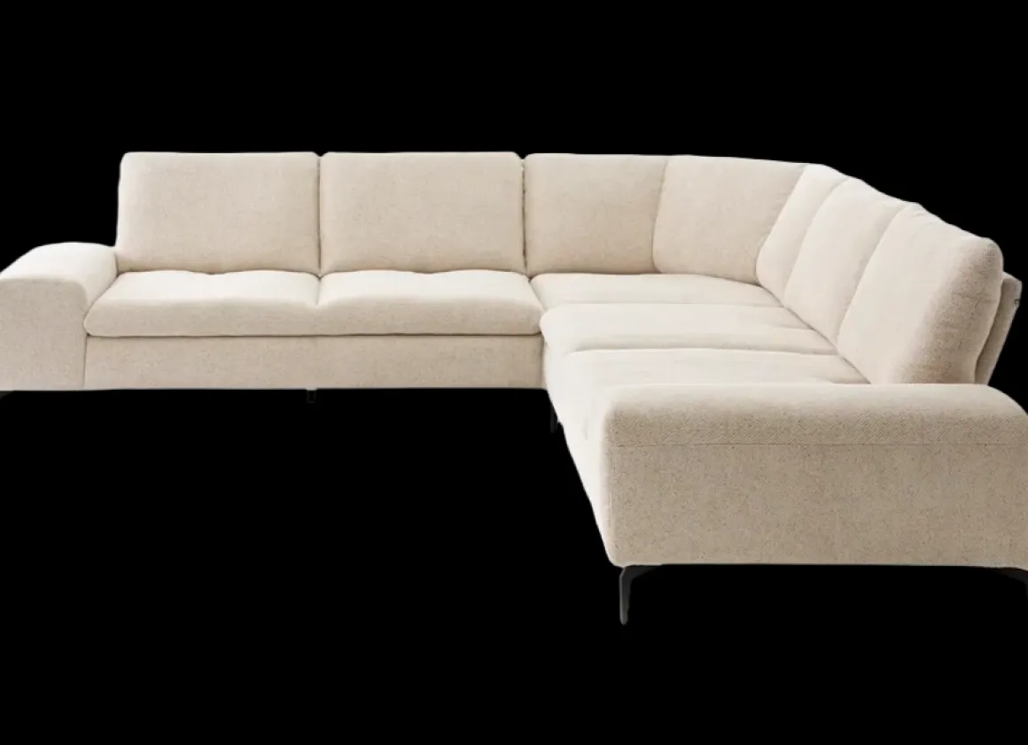 W.Schillig Ecksofa valentinoo Ivory mit Sitztiefenverstellung
