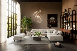 W.Schillig Ecksofa valentinoo Ivory mit Sitztiefenverstellung
