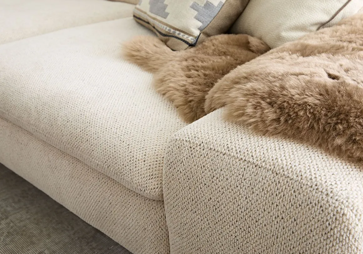 W.Schillig Ecksofa valentinoo Ivory mit Sitztiefenverstellung